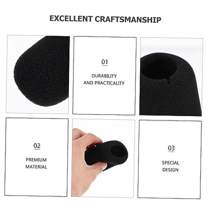 10 Pack Sponge Mic Windscreens for Handheld Microphones Black