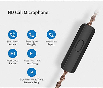 KZ ZSN Pro Dual Drivers 1BA 1DD in Ear Earphones HiFi Power Bass Earbuds Headphones High Clarity Sound Wired Earphones with Detachable Cable for Audiophile Musician - color: ZSN Pro-gray, size: With Mic