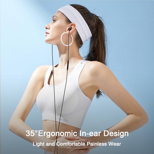 USB C Headphone Wired Earbuds for Samsung S26 S25 Ultra S24 A16 A17 | in-Ear Earbuds Wired Noise Isolating With Microphone for iPhone 17 16 Pro Max/iPad 11 A16/Pixel/Android Small Ear Kids - color: Red