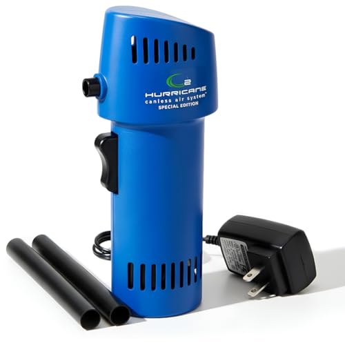 O2 Hurricane Air Duster - Rechargeable Air Blower with 200 MPH Airflow - 5 Attachments Dust Removal Tool - Compressed Air Alternative for Electronics, Computers & Car Detailing