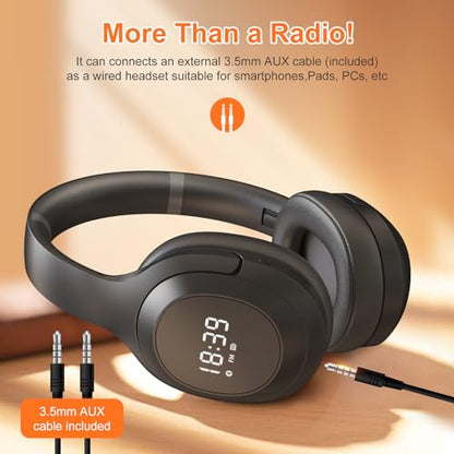 F2 FM Radio Headphones Wireless Bluetooth 5.2 Rechargeable - style: F2 BT