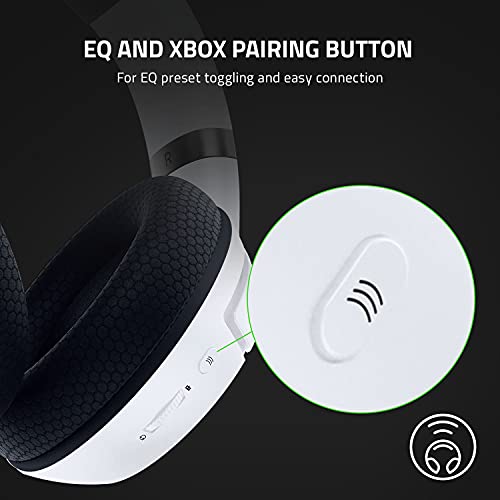 Razer Kaira Wireless Gaming Headset for Xbox Series X|S, Xbox One: Triforce Titanium 50mm Drivers - Cardioid Mic - Breathable Memory Foam Ear Cushions - EQ Pairing Button - Windows Sonic - White - color: White, style: Kaira