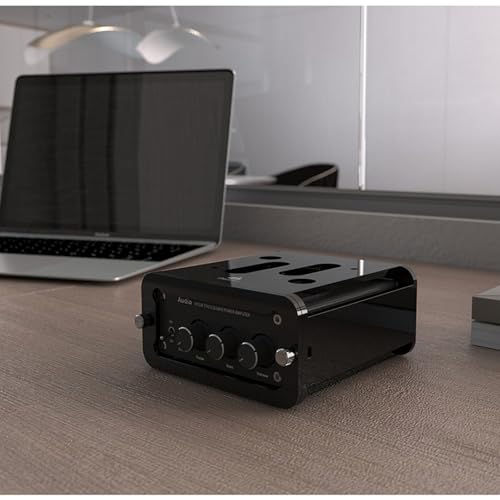 Wall Mount Under Desk Mount for Fosi Audio BT20A Power Amplifier | Acrylic Mounting Case Wall Bracket Table Desktop Stand Organizer Station Holder for BT20A Stereo Receiver