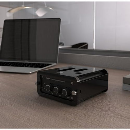 Wall Mount Under Desk Mount for Fosi Audio BT20A Power Amplifier | Acrylic Mounting Case Wall Bracket Table Desktop Stand Organizer Station Holder for BT20A Stereo Receiver