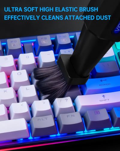 Compressed Air Duster, 150000RPM 3-Gear Brushless Motor Cordless Electric Air Blower, Rechargeable Air Blower with LED Light for PC, Computer, Laptop, Keyboard, Car Cleaning, Gifts for Men
