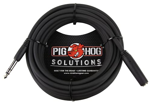 Pig Hog PHX14-25 1/4" TRSF to 1/4" TRSM Headphone Extension Cable, 25 Feet - size: 25 Feet