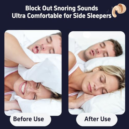 Noise Cancelling Ear Plugs Sleep 50dB NRR Side Sleep Small Ear | ultra soft silicone, reusable one-piece design, 4 sizes included, portable case - color: Yellow