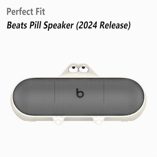 Geiomoo Silicone Case for Beats Pill (2024 Release) Speaker, Protective Portable Scratch Shock Resistant Cover (Beige) - color: Beige