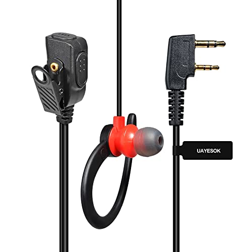 UAYESOK Surveillance Kit Earpiece for 2 Pin Kenwood Two Way Radio | For Baofeng UV-5R BF-888s BF-F8HP UV-82 UV-82HP, Retevis H-777 RT21 RT22 RT26 RT68