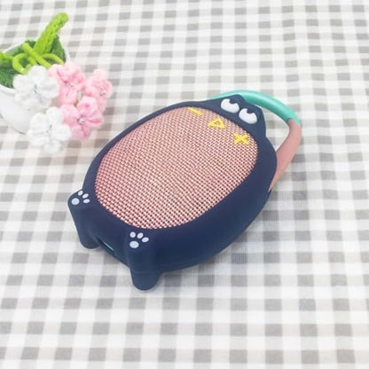Cartoon Silicone Protective Case for Clip 5 Portable Bluetooth Speaker, Soft Shockproof Skin Cover Anti-Scratch Sleeve Accessory (Blue) - color: blue