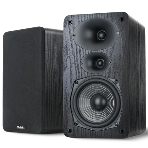 Saiyin 3-Way Passive Bookshelf Speakers 5.25inch Woofer