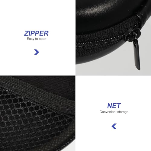 Earphone Storage Bags, PU EVA Headset Cases Waterproof 2 Pcs