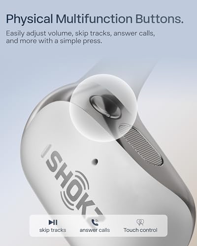 SHOKZ OpenFit 2+ Open-Ear Earbuds, Grey, Dolby Audio,Wireless Charging | Soft Ear Hooks； IP55 Water-Resistant; USB-C Fast Charging；48H Playtime; Gym/outdoor/home use - color: Grey, style: Dolby Audio / USB-C&Wireless