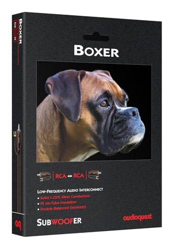 AudioQuest 3m Boxer RCA Audio Cable Black - Audio Cables (RCA, RCA, 3 m, Black) - size: 3 Meters