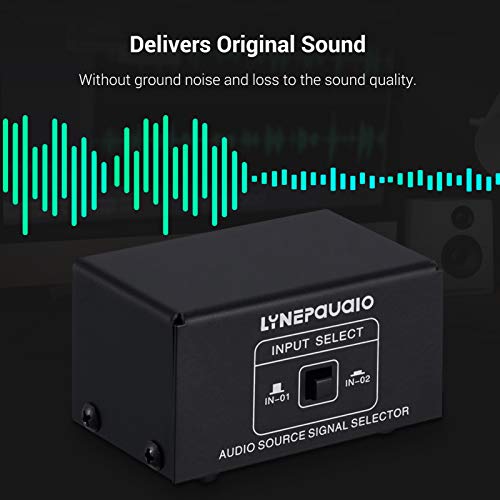 Audio Switcher 3.5mm 2 in 1 Out/1 in 2 Out A/B Switch Stereo Audio Splitter Box with No Distortion 3.5mm Jack for Switching Between Computer Speakers and Headphones - size: 3.5mm jack