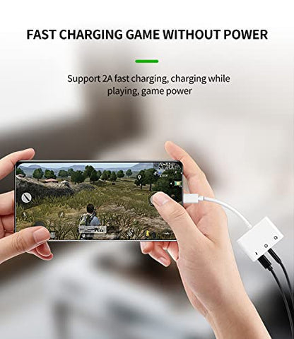 Lightning to 3.5mm Headphone Jack Adapter for iPhone 14 13 12 Pro (3in1)Charging Port Earphone Cable Splitter Fast Charger Connector Aux Adaptor for Apple for iPad Air USB Audio Plug Dongle Converter