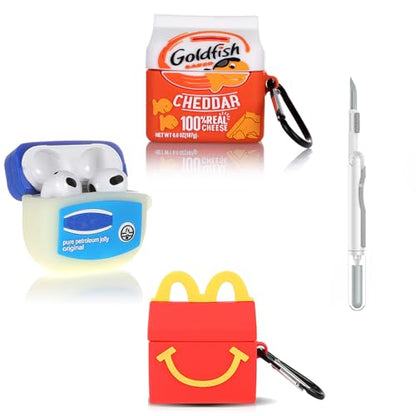 (3Pack+Cleaner Pen) XMBYGY Case for AirPods 3rd Generation Earbuds with Cleaning Pen Kit, Cute Cartoon Skin Design Silicone Charging Case Protective Covers for AirPods 3 (FSL+GFH+RM) - color: FSL+GFH+RM