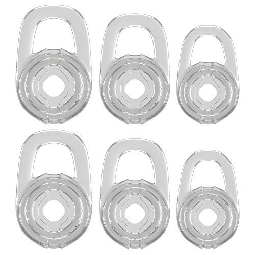 6 Clear Small Medium Large Eargels for Discovery 925 975 Wireless Bluetooth Headset Ear Gel Bud Tip Gels Buds Tips Eargel Earbud Eartip Earbuds Silicon 3 Pair Replacement Parts