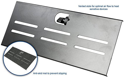 Mount Plus MP-05-01 Top Shelf TV Mounting Bracket 12-inch Wide Platform | Holds Speaker, Streaming Device | Made for Apple TV and Remote Control (1 Pack) - color: 1 Pack