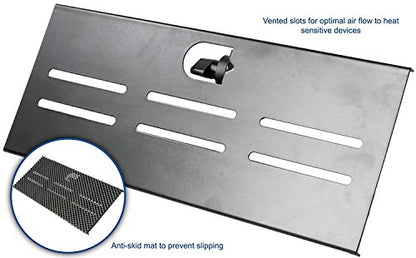 Mount Plus MP-05-01 Top Shelf TV Mounting Bracket 12-inch Wide Platform | Holds Speaker, Streaming Device | Made for Apple TV and Remote Control (1 Pack) - color: 1 Pack