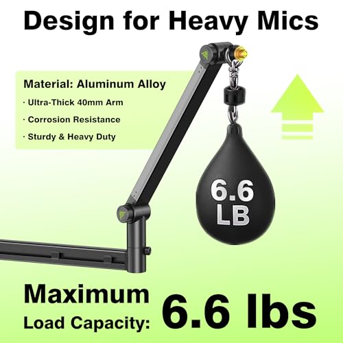 AA AUDIO ACCESSORY Low Profile Mic Boom Arm with Extension Rod