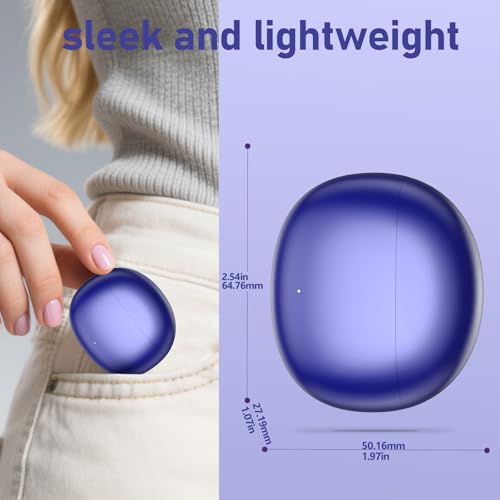 Wireless Earbuds 2 Pack, ANC in-Ear Bluetooth Headphones, Big Bass Durable, Lightweight Design for Noisy Factories, Gym, and Travel, 60 Hour Long Playtime (Purple) - color: Blue