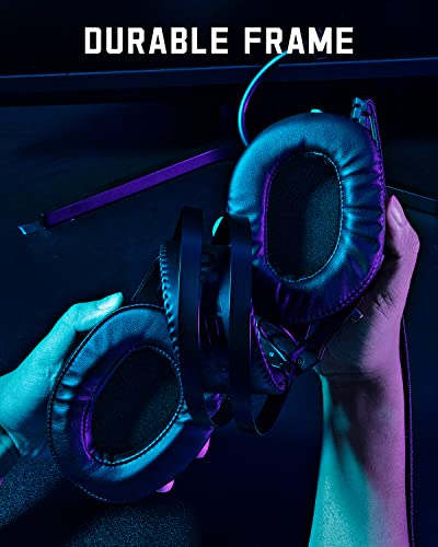 Ozeino Gaming Headset for Xbox One Series X/S Ps5, Ps4, PC Switch, Noise Canceling Headphones with Microphone, 3.5mm Audio Jack, Auto-Adjust Headband (Pack of 2)
