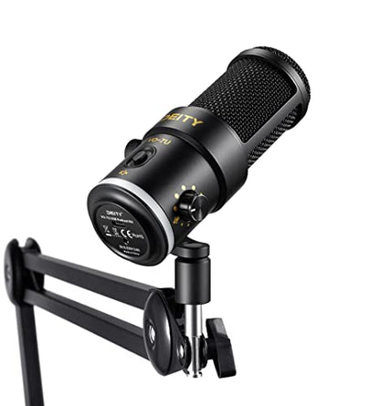 Deity VO-7U Boom Arm Kit USB Dynamic Podcast Microphone with RGB Lights for Game Podcast Stream YouTube (Black)