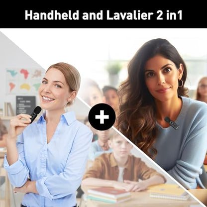 ZOWEETEK Wireless Voice Amplifier with Lavalier Mic for Teachers | Lapel Mic, Portable Speaker, for Speech, Meeting, Yoga, Streaming, Classroom, Rechargeable - color: Blue