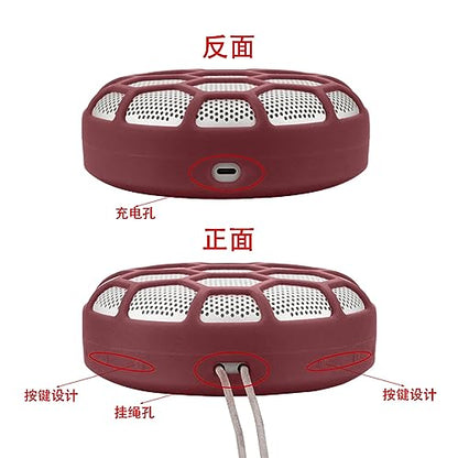 DAYJOY Soft Silicone Protective Case Cover Compatible with Bang & Olufsen/B&O Beosound A1 (2nd Generation) Wireless Portable Waterproof Bluetooth Speaker, Protective Skin Sleeve (red) - color: red
