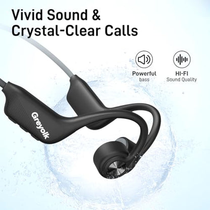 Swimming Headphones,Bone Conduction Headphones Bluetooth 5.4,IP68 Waterproof,32G Memory Sports Headphone,Underwater Headphone with MP3-Player for Swim,Open Earphones for Swimming Running