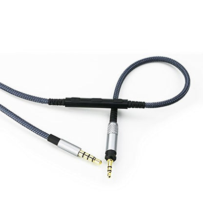 Fantasia Cable Compatible with Sennheiser HD598, HD598 SE, HD518, HD598Cs, HD599, HD569, HD579 Headphones, Remote Volume Mic for iPhone 4.3FT