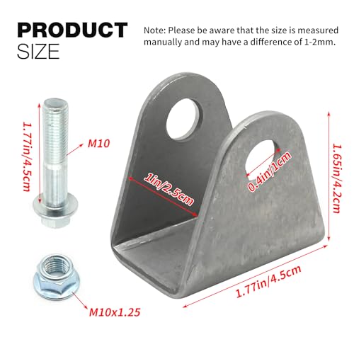 4 Pack Shock Mount, Steel Base Shock Absorption Suspension Bracket Mounting, Replacement for Motorcycle Dirt Pit Bike ATV Go Kart