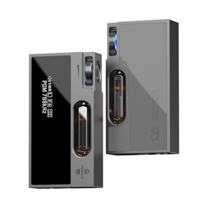 SHANLING UA7 Portable Headphone Amplifier,High-End with Tube Flavoring,USB Dongle DAC AMP,ES9069 DAC,Dual JAN6418 Tubes,Support 768kHz/32bit,DSD512,577mW@32Ω Output,3.5mm+4.4mm Jack (Grey) - color: Grey