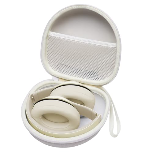 Headphone Case for JLab/Beats/TOZO/JBL/BERIBES/Picun Etc Headphones, Cream | for JLab JBuds Lux ANC/Go Lux ANC, Beats Studio Pro/Solo 4 3,TOZO HT3,KVIDIO Etc Headphone, Hard Shell Case for Travel Home - color: Cream