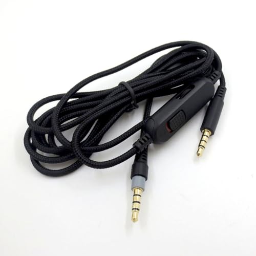 2m Audio Cable for HyperX Cloud Mix Cloud Alpha Gaming Headsets, Coiled Audio Cable Replacement Extension Aux Cord Wire