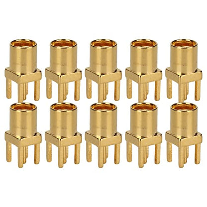 FILFEEL MMCX KE Connector Solder Female 4 Pin PCB Earphone Cable Repair Upgrade Parts, Modular Replacement Component for Headphone Wiring, Stereo Balanced Assembly Low Plug Receptacle