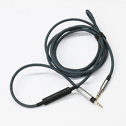 NewFantasia 3.5mm to 2.5mm Male Audio Cable Compatible with Audio Technica ATH-M50x(2.5mm Port), ATH-M40x, ATH-M70x, ATH-M60X Headphone, Remote Volume Mic Compatible with Samsung Galaxy Android Phone