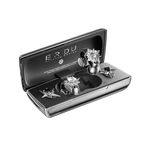Starry Ear Cuff Wireless Headphones, Jewelry Open Ear Clip-on Earbuds, 30H Playtime, Bluetooth 6.0 Earring Earphones for Women, 2 Pairs Interchangeable Magnetic Crystals