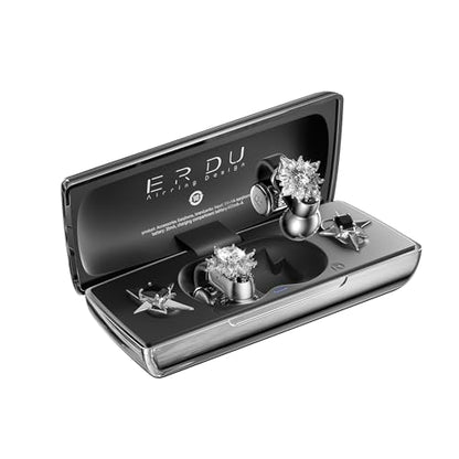 Starry Ear Cuff Wireless Headphones, Jewelry Open Ear Clip-on Earbuds, 30H Playtime, Bluetooth 6.0 Earring Earphones for Women, 2 Pairs Interchangeable Magnetic Crystals