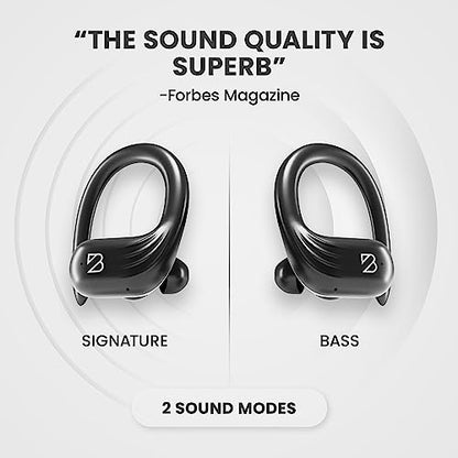 Back Bay Audio Runner Wireless Running Earbuds, Earbud Over Ear Hooks - color: Black