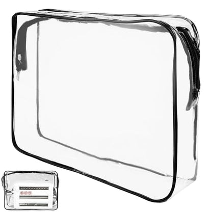 Clear Storage Bag for Stand Mixer Attachments, PVC Stand Mixer Accessories Storage Organizer with Zipper (Black)
