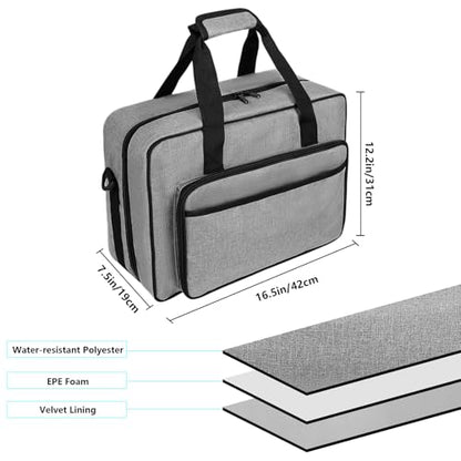 Audio Mixer Case 0.4 Inch Padded DJ Mixer Bag Travel Padded Case for Audio Mixers, DJ Controllers & Equipment Compatible with RODECaster Pro,RODECaster Pro II,TC-Helicon GoXLR-Grey - color: Mixer Bag(Grey)