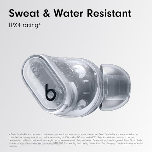 Beats Studio Buds + - Transparent with AppleCare+ (2 Years) - color: Transparent, style: With AppleCare+