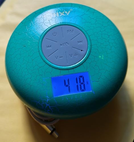 HROMEN Bluetooth Speaker,2nd Gen IPX7 Waterproof Bluetooth Speakers, Bathroom Shower Speaker,Wireless Cool Cracking Backlit, Suction Cup,Outdoor Speaker, Good Gift,Green