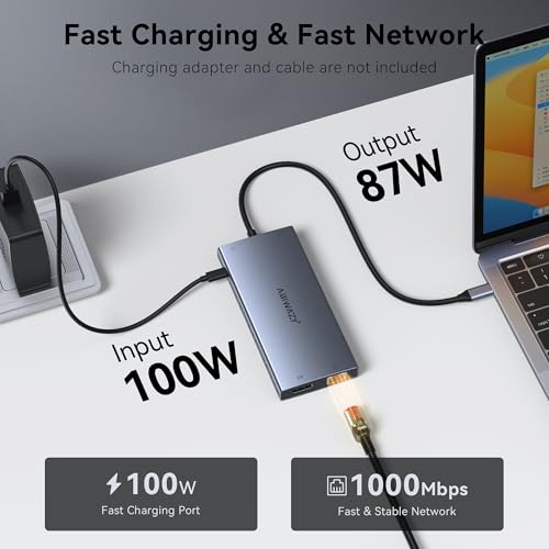 USB C Docking Station Dual Monitor, ABIWAZY 15 in 1 Laptop Docking Station | 8K DP, Dual HDMI 4K@60Hz, 1Gbps Ethernet, 100W PD, Screen Button, USB-C Data Ports&SD/Micro SD, USB C Hub for HP/Delll/Lenovo