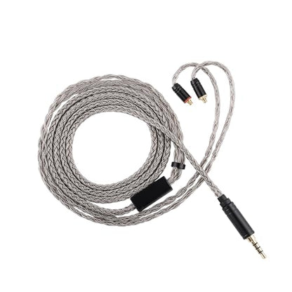 Linsoul Tripowin Zonie 16-Core Silver-Plated SPC IEM Cble w/Omni Mic | HiFi Wired Gaming Earbuds Cable, in-Ear Monitor Upgrade Cable, 1.25m Tangle-Free Wire for Audiophiles, 3.5mm,MMCX - size: MMCX, style: 3.5mm