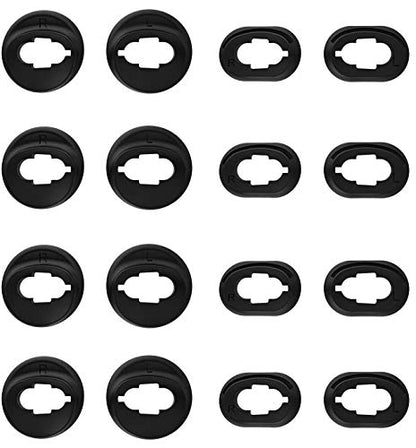 8 Pairs Silicone Galaxy Buds Live Ear Tips Silicone Adapter Ear Wing Tips Replacement Earbuds Tips Compatible with Galaxy Buds Live SM-R180 Accessories Rubber Earbuds Tips 8 Pairs [Black/SL]