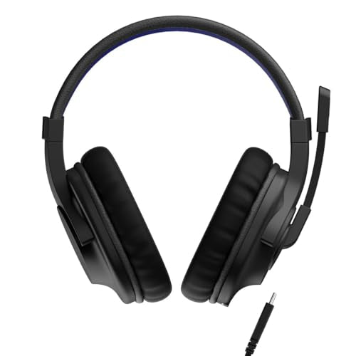 uRage Micro Gaming Headset (Over-Ear Gamer Headset, DTS X Certified, Micro Flip to Mute, Removable USB-A Uflex Cable, Optimised PC and PS5 Headset Microphone) Black