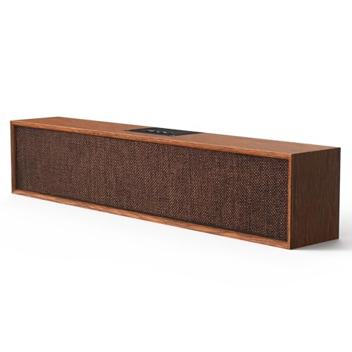 Retro Wood Computer Speaker Bluetooth 5.3 | Wooden retro PC soundbar with Bluetooth 5.3 and USB connectivity. Universal compatibility for desktop, laptop and smartphone.